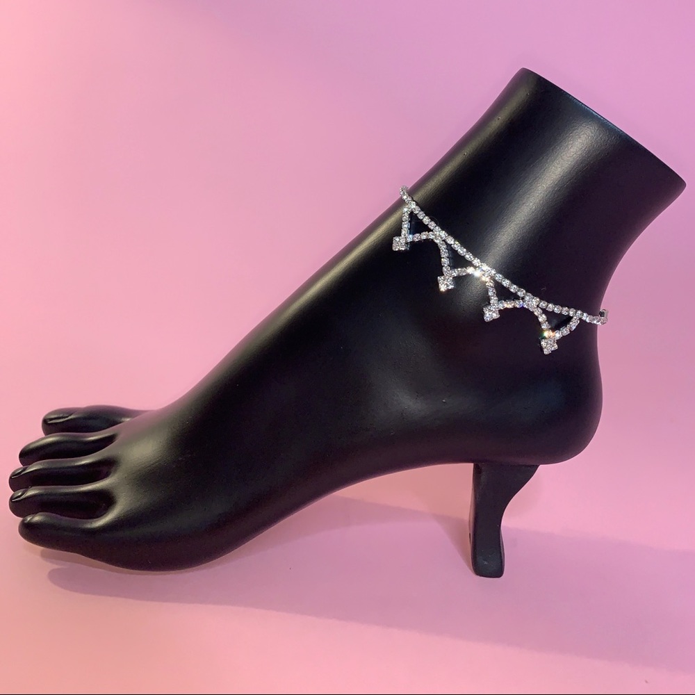 Charis Diamante Silver Anklet - BOUTIQUE